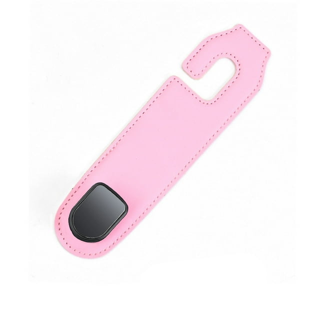 Crochets d'Appuie-tête de Voiture en Cuir Microfibre Rose - Rotatifs à 360°, Installation Sans Outils, Ajustement Universel pour Voitures/véhicules Récréatifs/camions, Conception Dissimulée, Supporte jusqu'à 110 Lb/50 kg - Idéal pour Sacs à Main, Épicerie,