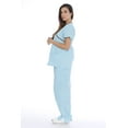 thumbnail image 3 of 11149W Just Love Women's Scrub Sets / Medical Scrubs / Nursing Scrubs - L (Extra Large, Aqua With Chocolate Trim), 3 of 3
