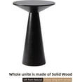 thumbnail image 3 of Farmhouse Pedestal Small End Table Round Martini Table Wood Plant Stand Rustic Drink Table for Small Space Living Room, Bedroom, Black, 3 of 15