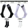 thumbnail image 2 of Soccer Socks Youth Knee High 2 Pack White, Elbourn Sports Socks Cotton for Baseball/Soccer/Lacrosse, 2 of 9