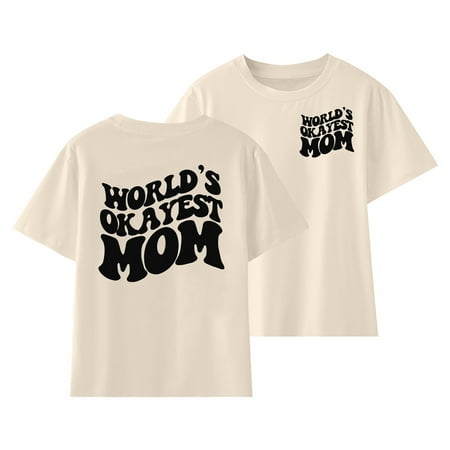 

Rovga T Shirt For Girls Tops T Shirt For Kid Girls Cute Print Short Sleeves Tops Size Mom Love T Shirt Daily Wear Tops