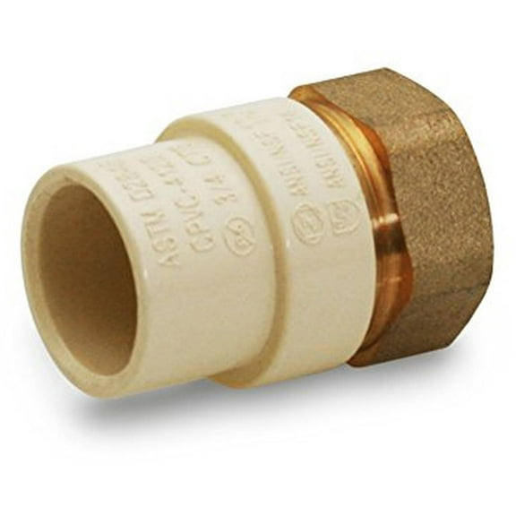 Supply Giant BRCPF112-NL 1-1/2" Lead Free Adapter Fitting with a Brass Female and a CPVC Connect