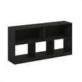 thumbnail image 2 of Furinno Daly 5-Cube Horizontal 2 Tier Bookcase, Bookshelf, Storage Organizer, 47 Width, Espresso, 2 of 6