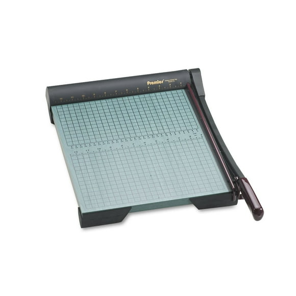 Martin Yale W15 Premier GreenBoard Wood Series Paper Trimmer, 14-3/4" Cutting Length, 20 Sheets Capacity, Heavy-duty 3/4" thick wood base, Ergonomic soft-grip handle