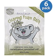Aura Cacia Eucalyptus Clearing Foam Bath, 2.5 oz, (Pack of 6)