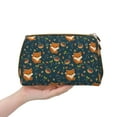 thumbnail image 4 of Easygdp Cute plant fox Leather Makeup Bag Zipper Pouch Travel Cosmetic Organizer for Women and Girls, Make up Bag with Zipper, 4 of 8