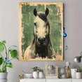 thumbnail image 4 of Qisvanset Framed Canvas Wall Art, 12x16 Inch Green Horse Vintage French Country Decor, 4 of 5