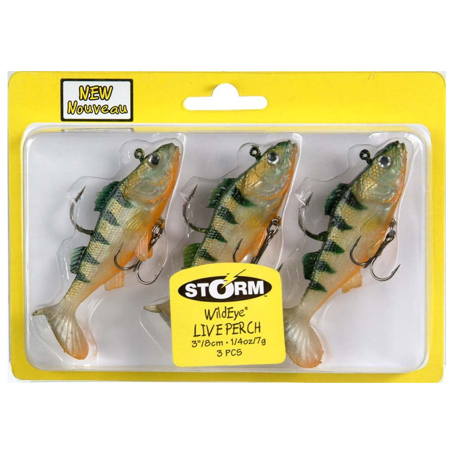 4 packs brand new Storm wildeye live pike soft plastic fishing lures,10cm 