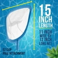 thumbnail image 3 of U.S. Pool Supply Professional Swimming Pool Leaf Skimmer Net with Ultra Fine Mesh Deep Netting Bag Basket - Fast Cleaning of the Finest Debris - Clean Pool Liners, Spas, Ponds and Inflatable Pool, 3 of 5