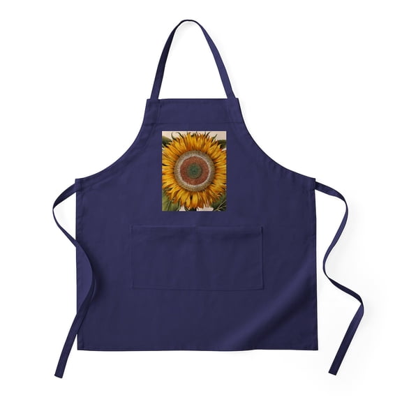 CafePress - Basilius Besler Sunflower Apron (Dark) - Kitchen Apron with Pockets, Grilling Apron, Baking Apron