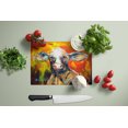 thumbnail image 3 of Carolines Treasures MW1277LCB Happy Cow Glass Cutting Board - Large, 3 of 4