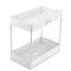 thumbnail image 1 of Debajo del gabinete del gabinete del soporte de rack organizador apilable condimento de cosméticos herramientas de cosméticos 2 niveles de armario de casa para baño cocina blanca kenally HA010538-02B, 1 of 6