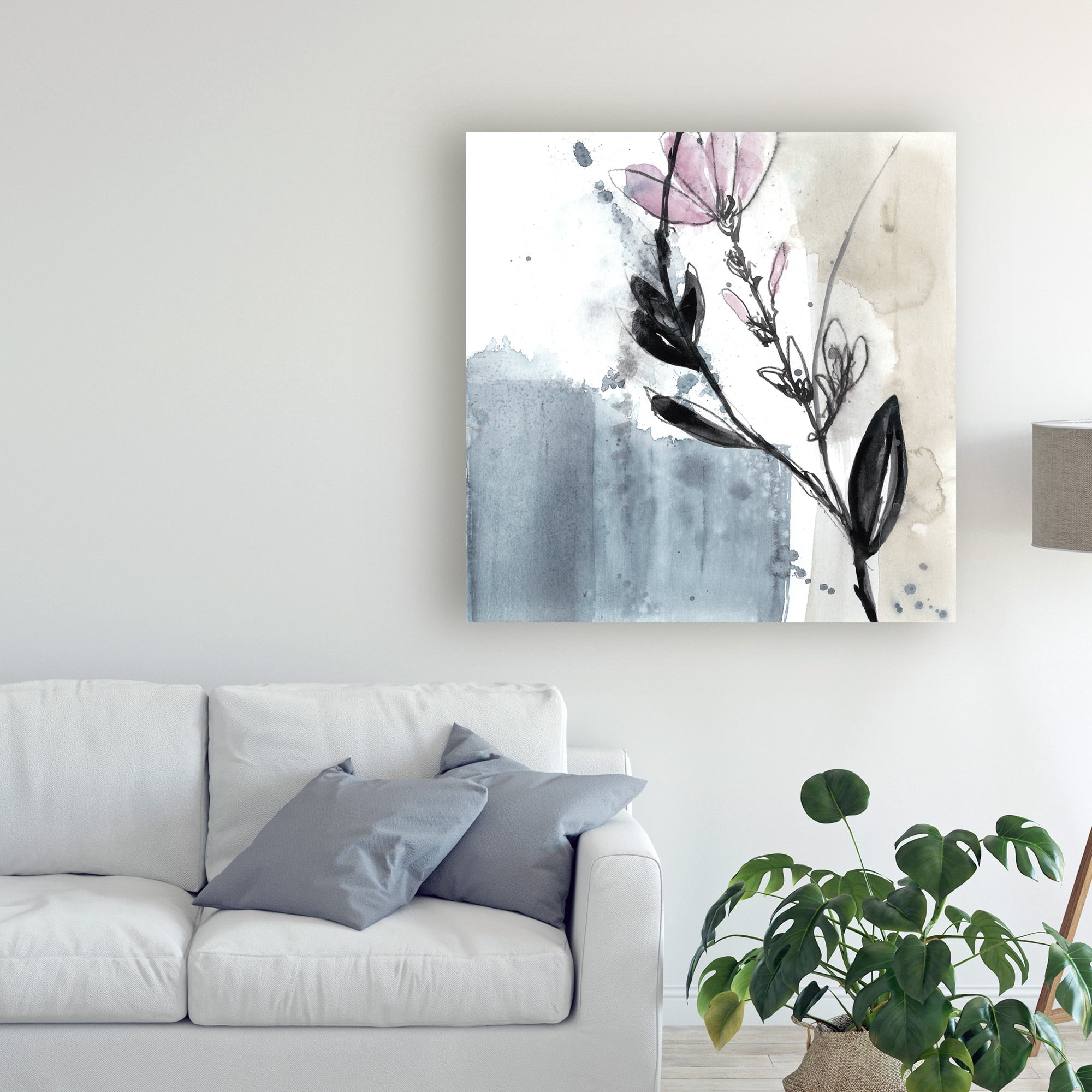 Trademark Fine Art 'UA CH Blush Flower Splash V' Canvas Art by Jennifer Goldberger