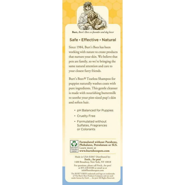 Burt's bees clearance puppy shampoo ingredients