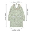 thumbnail image 7 of Unique Bargains Floral Kitchen Apron with Pockets Long Sleeves Canvas Apron for Cooking Baking Gift for Men Women Green, 7 of 7
