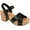 Black, variant on Journee Womens Valentina Ankle Strap Platform Dress Sandals