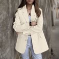 thumbnail image 2 of Vedolay Womens Suit Jackets Women's Casual Long Sleeve Open Front Lapel Collar Work Office Blazer Jacket,White XXL, 2 of 4
