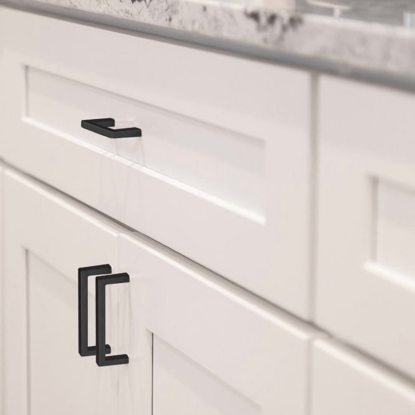Design House Portico 3.8-Inch Center-to-Center Cabinet Pulls in Matte Black, 10-Pack