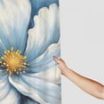 thumbnail image 3 of Fenyluxe White Flower Blue Background Yellow Center Pretty Shower Curtain 100% Polyester Fiber with Hooks Bathroom Washable Decor, 3 of 7