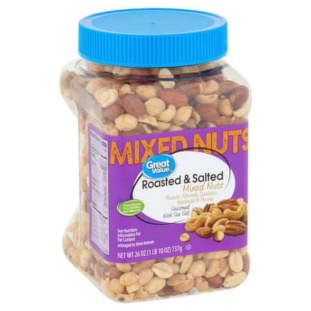 Great Value Roasted & Saltedwith sea salt mix nuts, 26 (Best Nuts For Paleo)
