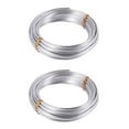 thumbnail image 1 of 3X Fil d'Aluminium 3mm 10M Fil Argenté pour Fabrication de Bijoux Modélisation en Argile Bonsaï et Modèle, 1 of 5