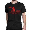 thumbnail image 1 of Camiseta divertida con la letra del Equipo A para hombre y mujer, cuello redondo, algodón puro, manga corta, ideal para regalar., 1 of 6