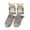 Beige, variant on 6 Pairs Women's Warm Cotton Socks Thin Stripe Owl Print 3D Ears Mouth Socks Cute Style