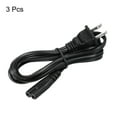 thumbnail image 3 of 2Prong AC Power Cord 3ft 18 AWG  2Slot to C8 Female Cable Replacement 3Pack, 3 of 5