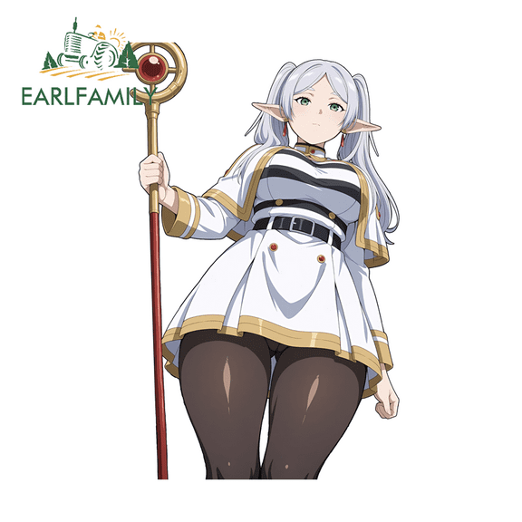 EARLFAMILY 5.1 in Frieren Car Sticker Skateboard Fish Boat Helmet Windshield Decal