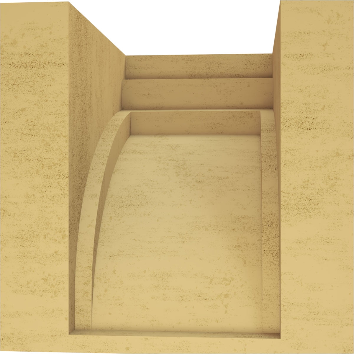 10"W x 10"D x 10"H Wide Rockford Rough Cedar Woodgrain TimberThane Corbel, Primed Tan