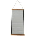 thumbnail image 5 of LEORX Light Brown Hanging Jewelry Organizer with Mesh Display Board and Wood Storage Rack, 5 of 8