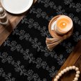 thumbnail image 3 of Table Runners 90 Inches Long Dress Scarves, Rustic Leaves Farmhouse Coffee/Dining/Kitchen Table Decor Table Runner for Living Room, Farmhouse Vine Leaf Pastoral Botanical Black 13x90 Inch, 3 of 9