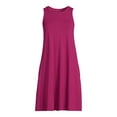 thumbnail image 5 of Time and Tru Women's Sleeveless Knit Swing Dress, Sizes XS-XXXL, 5 of 5
