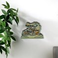 thumbnail image 6 of 3D Wooden Animals Carving Decor, Wooden Green Crocodile Figurine, Multi-Layer Silhouette Crafts, Hollow Wall Decoration, Desktop Creative Decoration, Ornaments for Cabin Bedroom Living Room Decor, 6 of 9