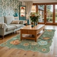 thumbnail image 5 of Moynesa 5'x7' Floral Living Room Rugs, Area Rugs 5x7ft Rug for Bedroom Ultra-Thin Soft Rug, Non-Slip Washable Rugs Stain Resistant Boho Rug Low-Pile Throw Rug for ‎Dining Room Office,Green, 5 of 8