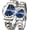 Silver Blue, variant on His and Hers Couple Quartz Watches, Stainless Steel Luminous Waterproof Wrist Watches with Calendar, Romantic Wedding Business Dress Pair Watches for Valentine's Day Gift