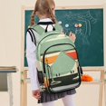 thumbnail image 7 of FORMRS Unisex School Backpack 17" Student Travel Bag with Laptop Compartment, Red Glasses, 7 of 7