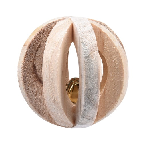 BESTSKY Hamster Chew Toys Natural Wooden Play Toy Exercise Bell Roller Teeth Care Molar Toy for Bunny Rabbits Rats Gerbils and Other Small Animals