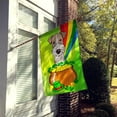 thumbnail image 2 of Caroline's Treasures BB1991CHF Wire Haired Fox Terrier St. Patrick's Day Flag Canvas House Size , Large, multicolor, 2 of 4