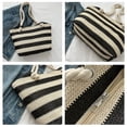 thumbnail image 3 of Nvzi Bolso de hombro tejido, bolso de mano tejido y bolso de cosméticos, bolso de mano tejido elegante para playa de verano, 10,82 x 4,13 x 10,82 pulgadas, azul, 3 of 5