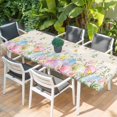 thumbnail image 2 of Easter Eggs Table Cloths for 8 Foot Rectangle Tables, Spring Daisy Eucalyptus Leaves Vintage Patio Waterproof Elastic Fitted Tablecloths, Washable Rectangular Table Cover for Camping, 2 of 8