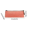 thumbnail image 3 of JeashCHAT Small Pencil Case Triangular Design Pencil Pouch Stationery Bag Zipper Canvas Pen Case Pencil Storage Bag for Office College, Pink, 3 of 6