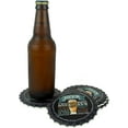 thumbnail image 3 of Moisture Absorbing Ceramic Coasters For Beer & Wine Lovers With Cork Base (Pack of 4), 3 of 4