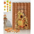 thumbnail image 5 of Hello Pumpkin Shower Curtains for Bathroom, Thanksgiving Sunflowers with Bird Waterproof Fabric Shower Curtain for Bathroom Bathtub Decoration, Machine Washable, 54x"78", 5 of 9