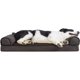 thumbnail image 1 of Cooling Gel Dog Bed for Large Dogs w/ Removable Bolsters & Washable Cover, For Dogs Up to 95 lbs - Quilted Sofa - Iron Gray, Jumbo/XL, 1 of 5