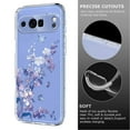 thumbnail image 6 of Compatible with Google Pixel 9 Pro XL Case Clear with Flower Design, Cute Soft Silicone TPU Floral Aesthetic Women Girls Transparent Protective Shockproof Anti-Scratch Anti-Yellow Phone Cover, A, 6 of 8