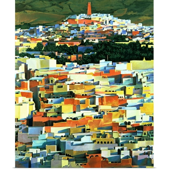 Great BIG Canvas | Rolled Robert Tyndall Poster Print entitled North African Townscape