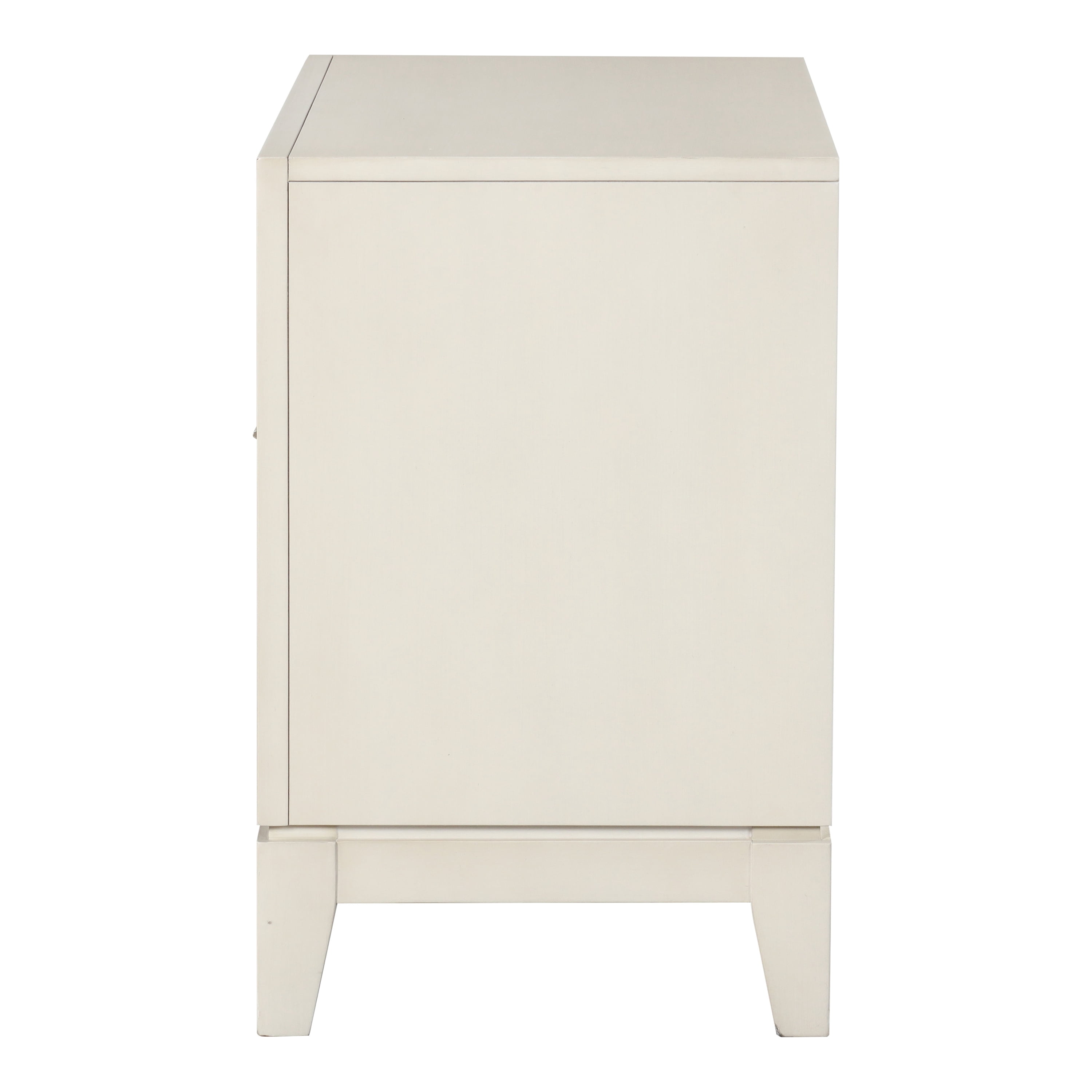 Furniture of America Fenton 2-Drawer Solid Wood Nightstand, Antique White