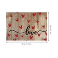 thumbnail image 3 of SugarBloom Valentine's Day Placemats, Red Heart Design, 12"x18" Holiday Table Mats for Wedding, Party, Kitchen Dining Decoration, Love Theme,E, 3 of 3