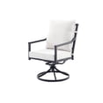 thumbnail image 3 of My Texas House Cambria Swivel Outdoor Dining Chair - Set of 2, Black, 3 of 12